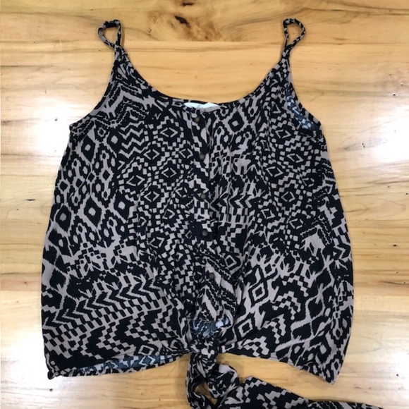 Tank Top // Pattern // Adjustable Straps // Button Up // Elastic Tie Waist - Picture 1 of 4